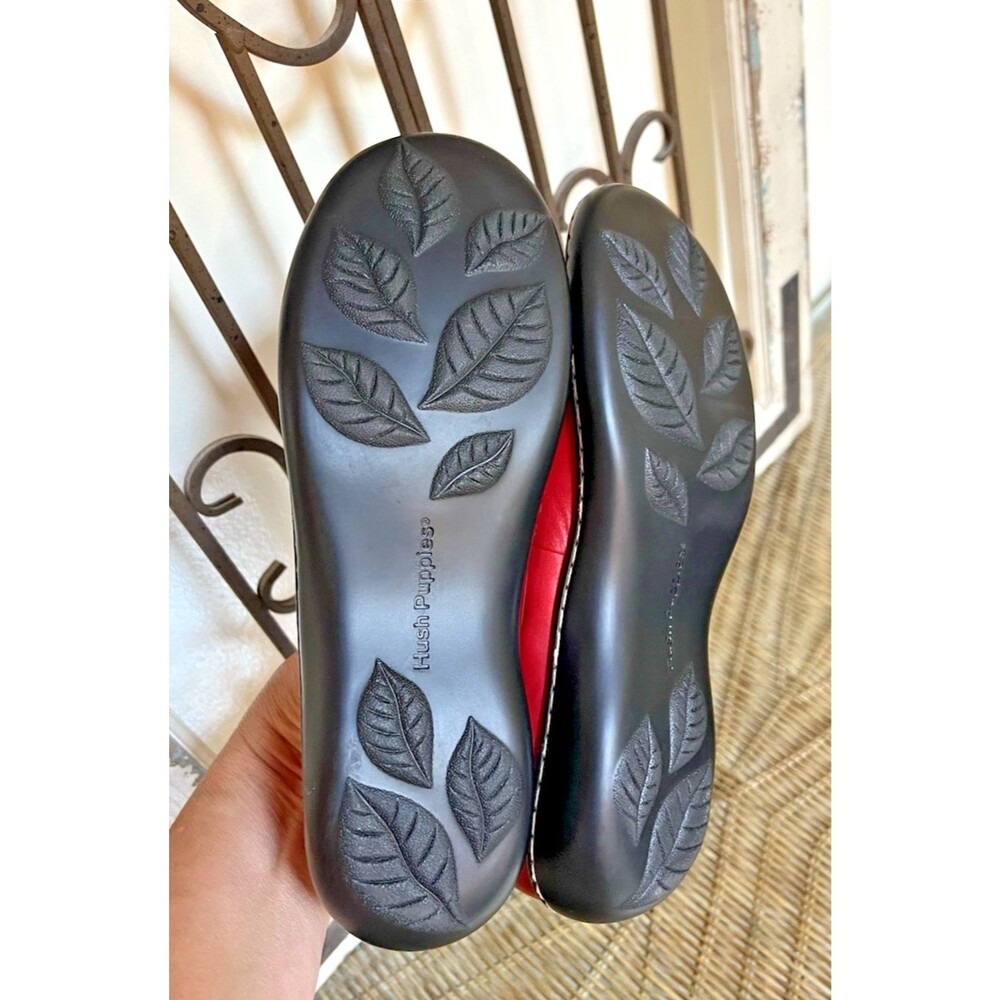 Hush Puppies Chili Pepper Lea Cuir Cayenne Size 8.5 Women’s Floral Flats New - Picture 6 of 9